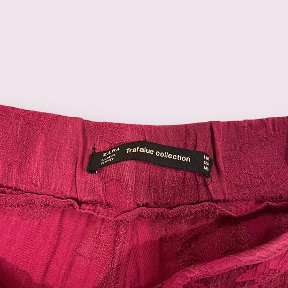 Zara | Women’s | Pink Patterned Pants | Size: Large - Picture 5 of 6